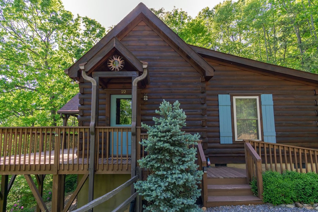 Steps leading to the front door entrance.