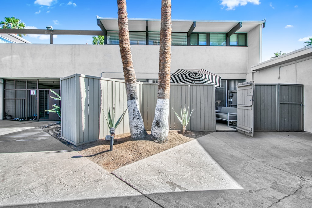 Front of Unit - Private patio entry