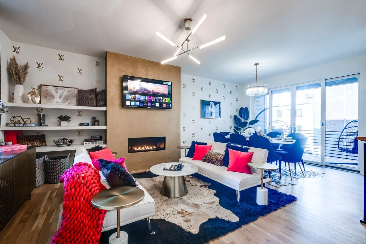 Experience Nashville luxury in our chic rental, perfect for bachelorette or group getaways! Unwind by the modern fireplace or enjoy vibrant downtown views from the balcony. Make memories with Misfit Homes—book today!