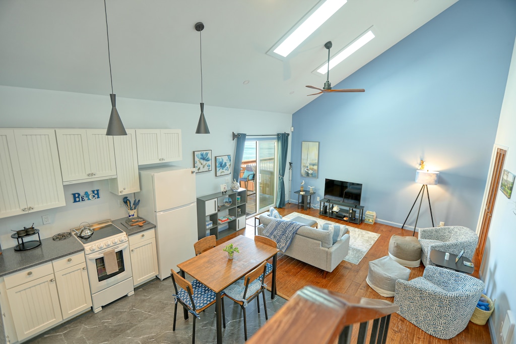 Enjoy a bird's-eye perspective that shows an inviting open living space below.