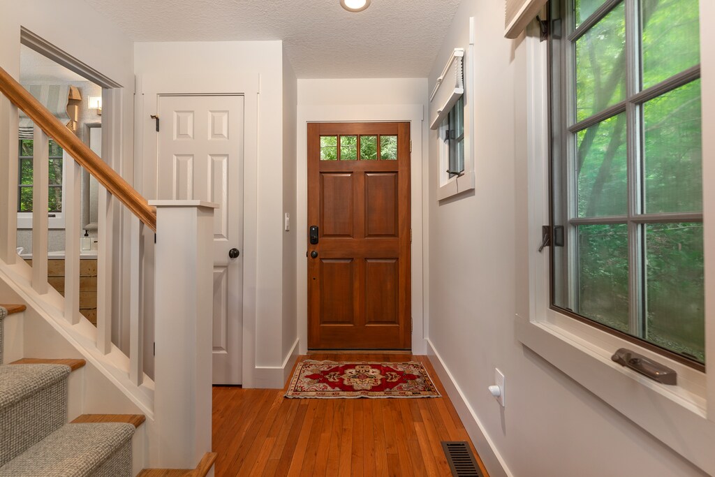 Main entrance to the cottage.