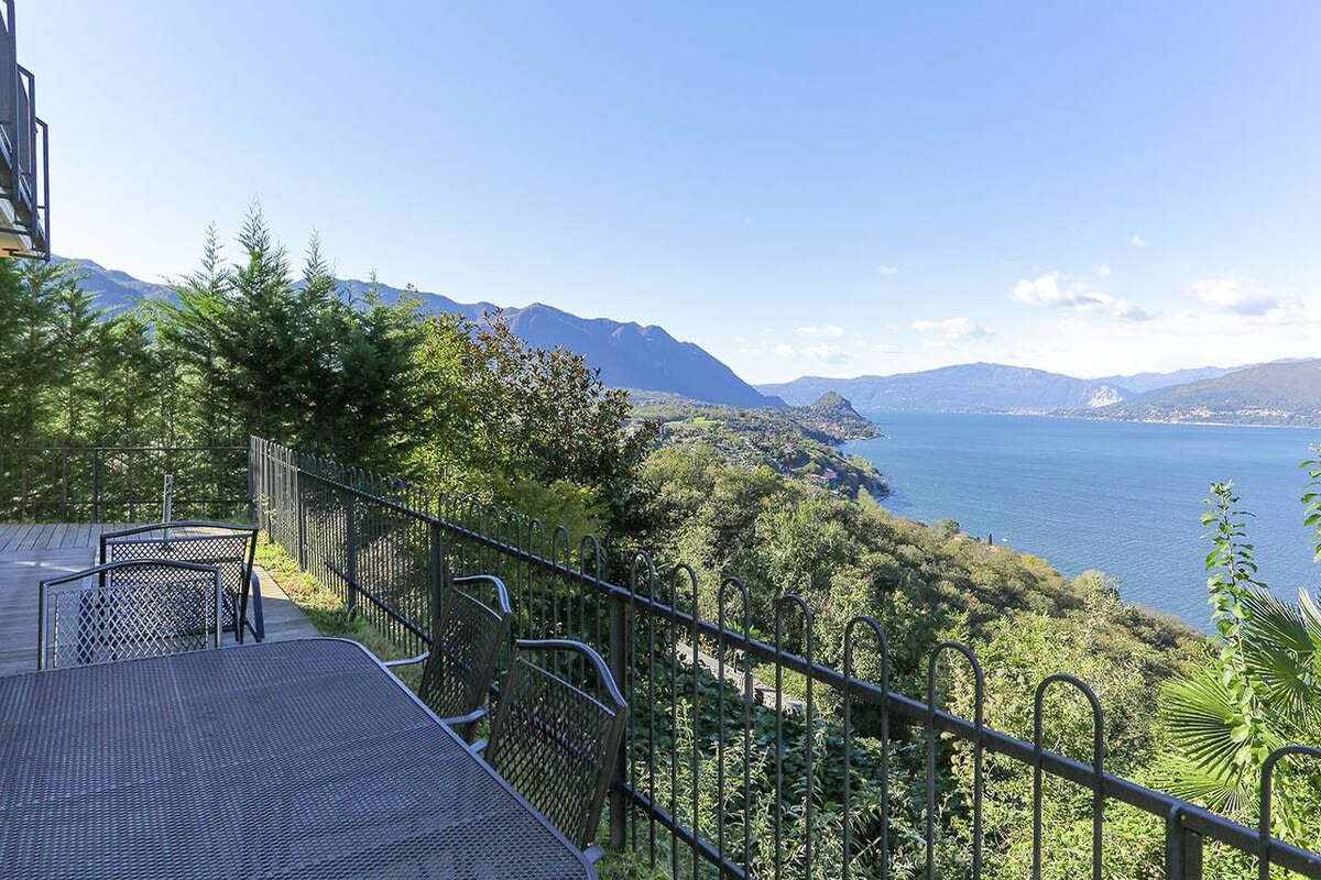 Private terrace with lake views