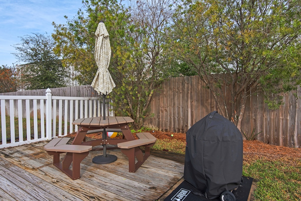 Lovely private back yard