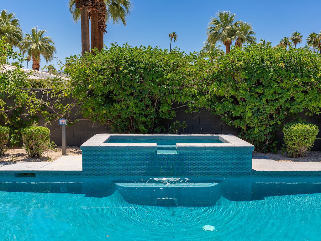 Integrated waterfall spa at The Fab Four