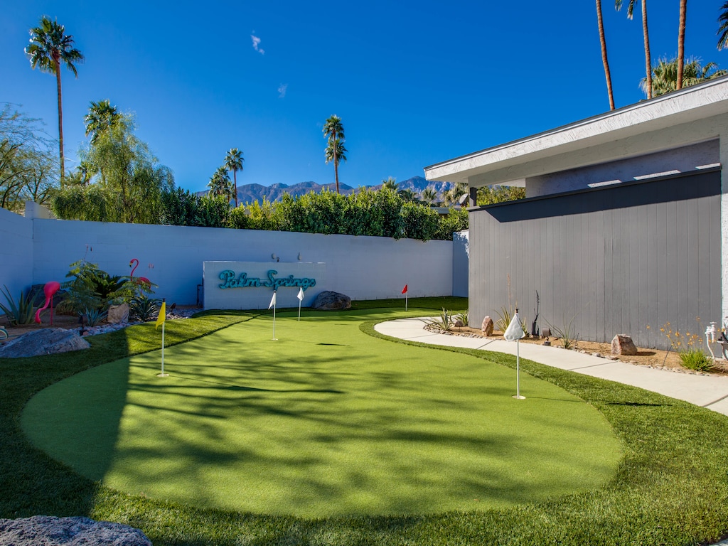 Resort-style yard with your own private putting green