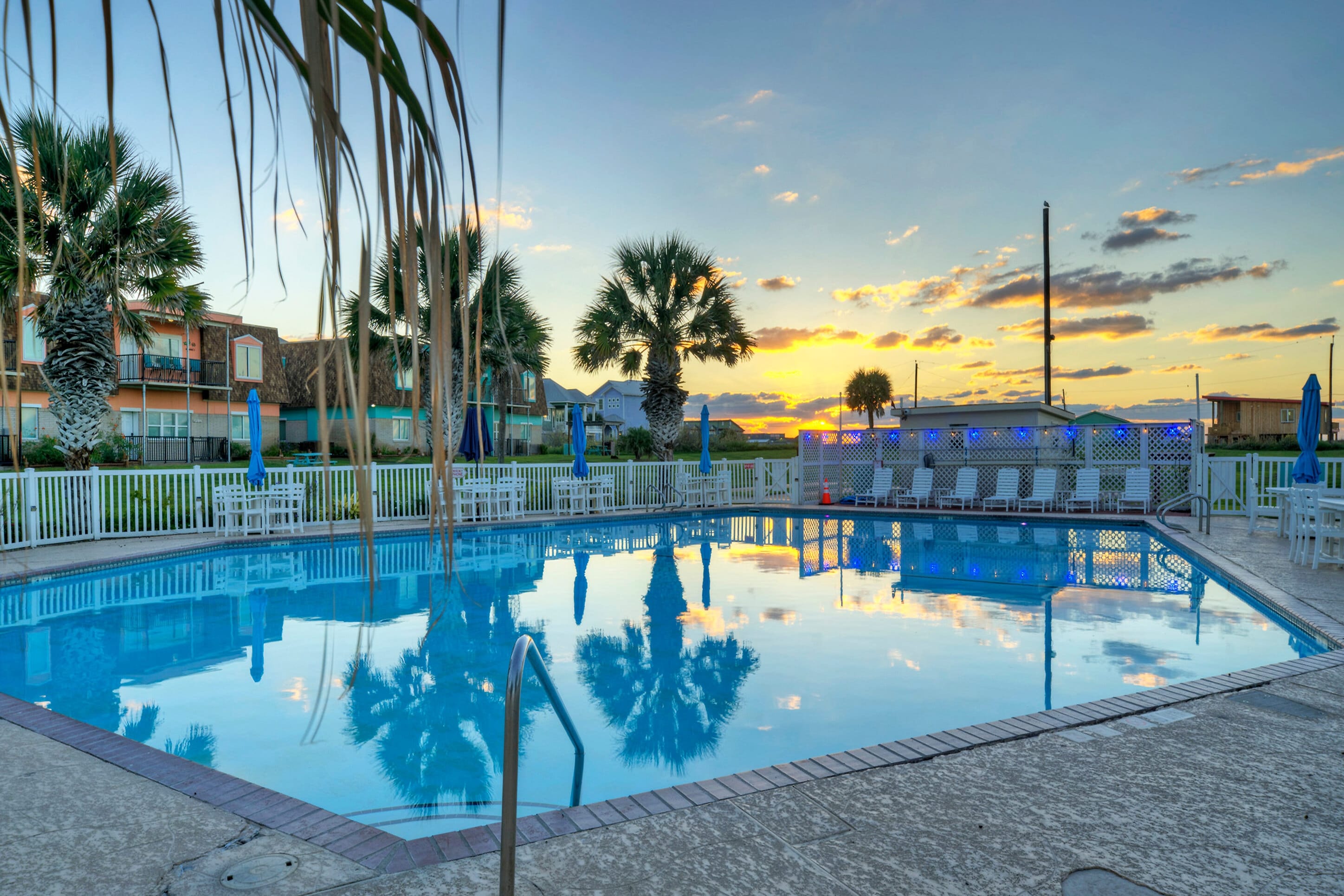 The communal pool area.