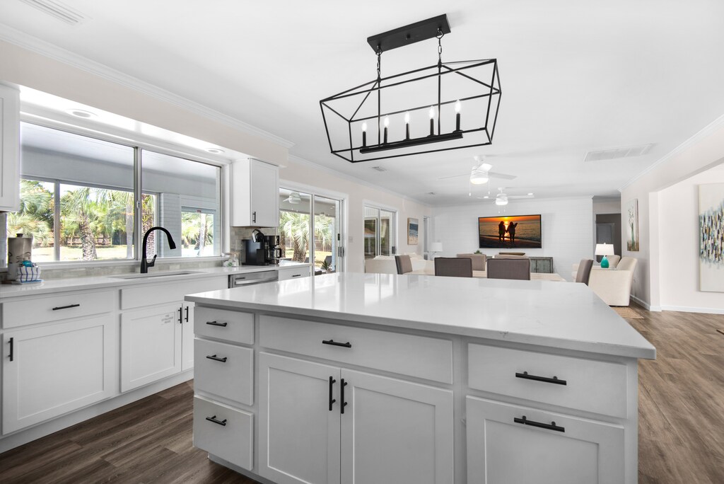 Kitchen to living room view