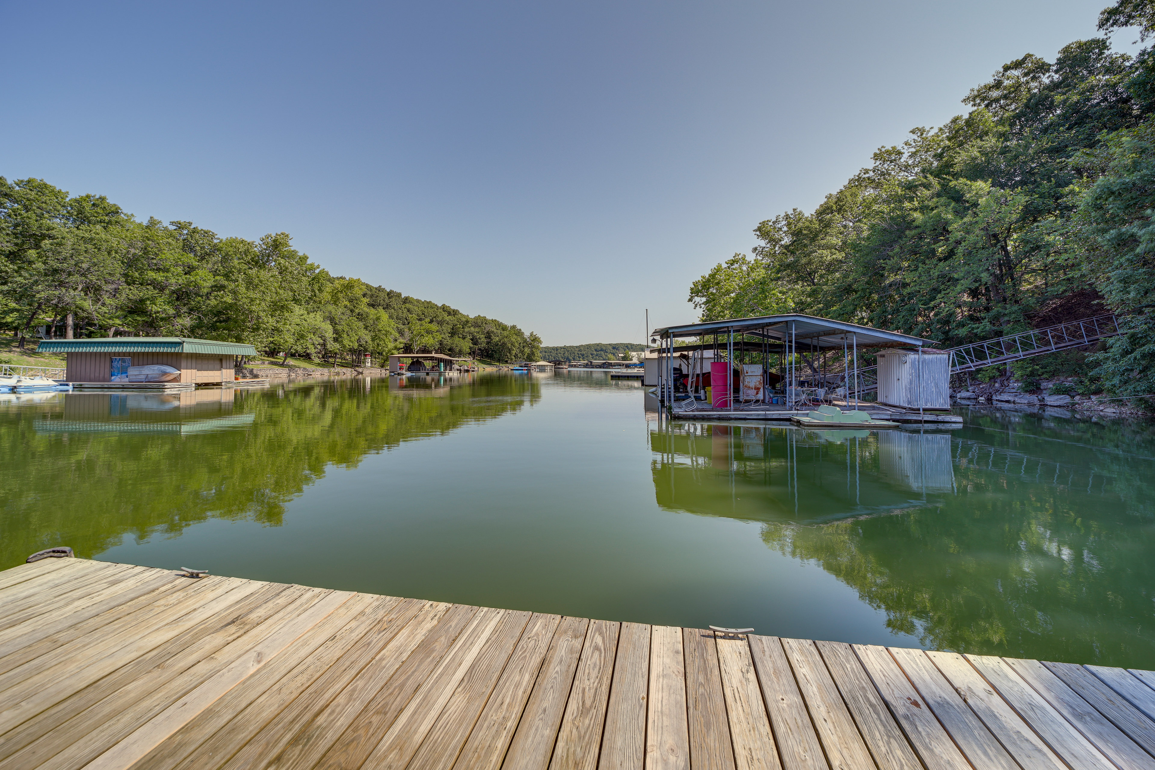 Property Image 2 - Lakefront Paradise in Eucha: Boat Dock, Fire Pit!