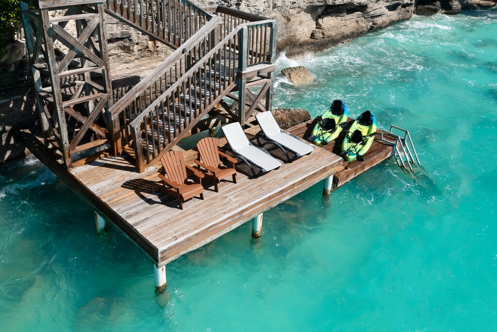 There are also chairs and two kayaks dockside for your use