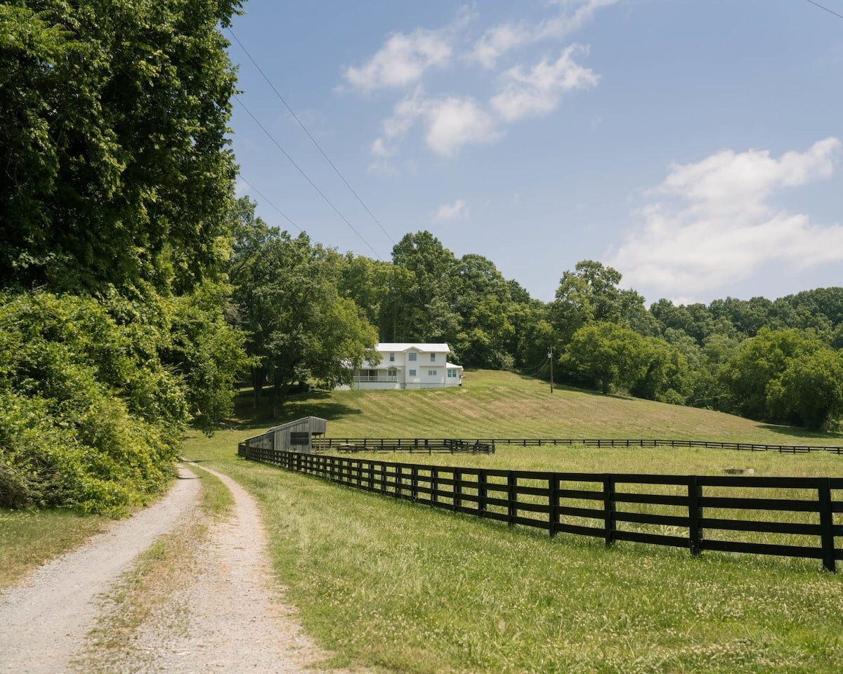 Drive along the the road that leads you to a serene hilltop hideaway.