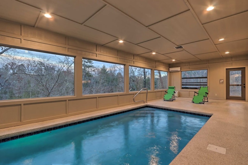 Take a dip in the temperature-controlled pool, surrounded by stunning mountain views.