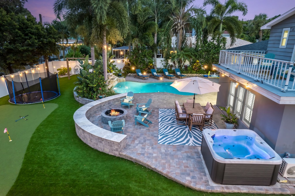 Your ultimate outdoor retreat awaits in our fully fenced, resort-style backyard!