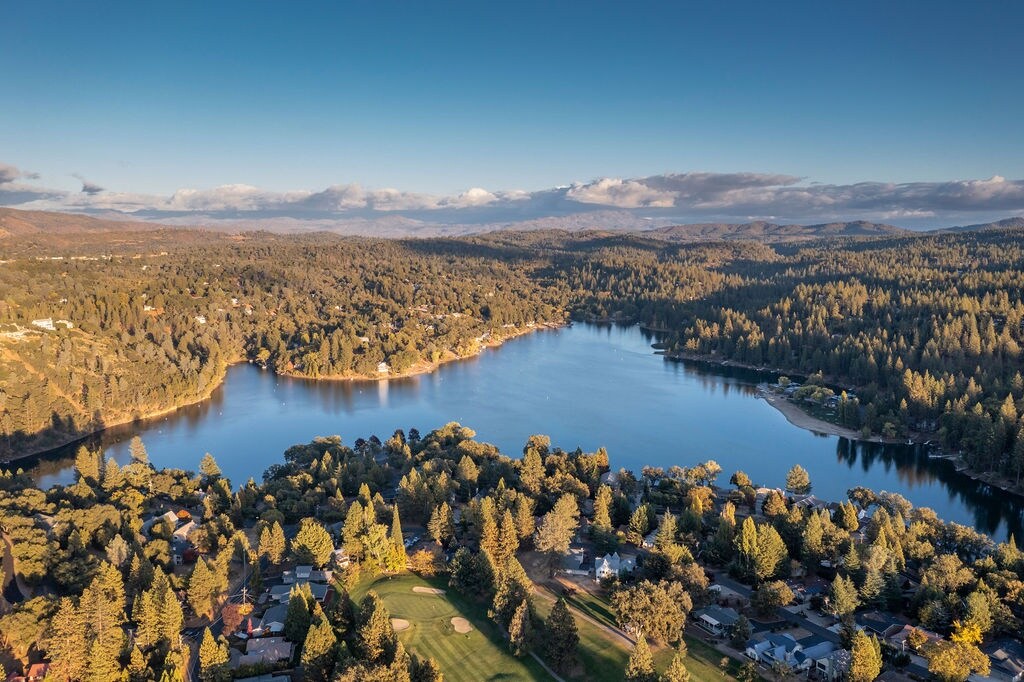 Aerial view of Pine Mountain Lake.