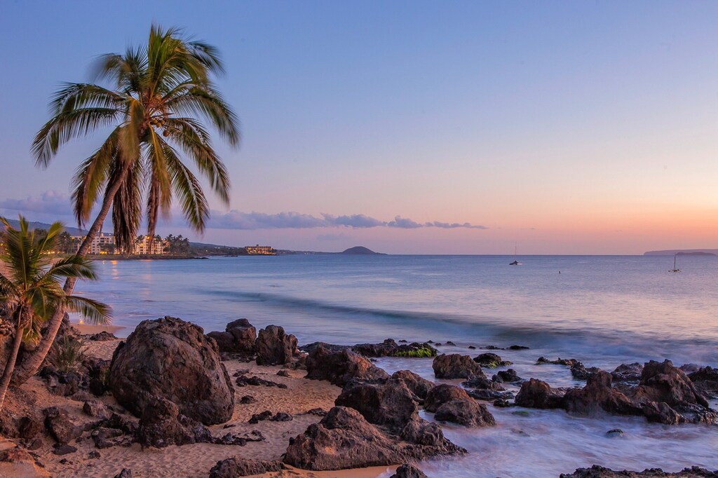 Beautiful Maui sunset at Charley Young beach