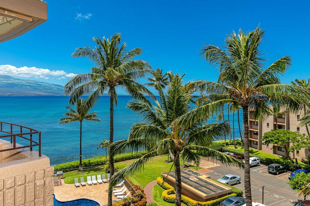 Palm Trees Swaying in front of primary bedroom