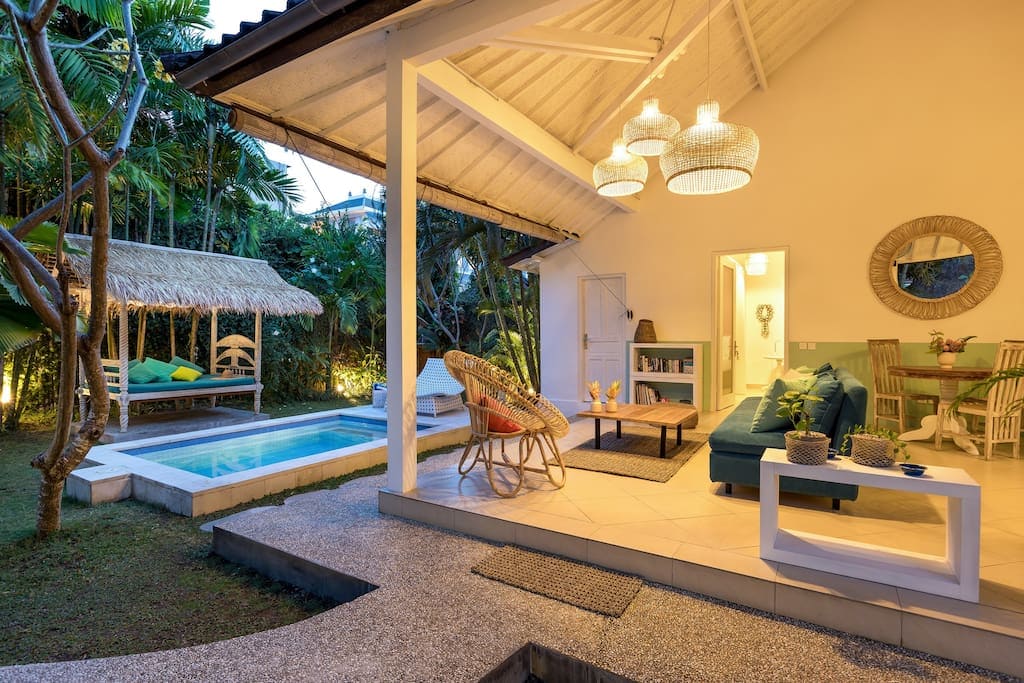 Open-living plan in tropical vibes with private plunge pool