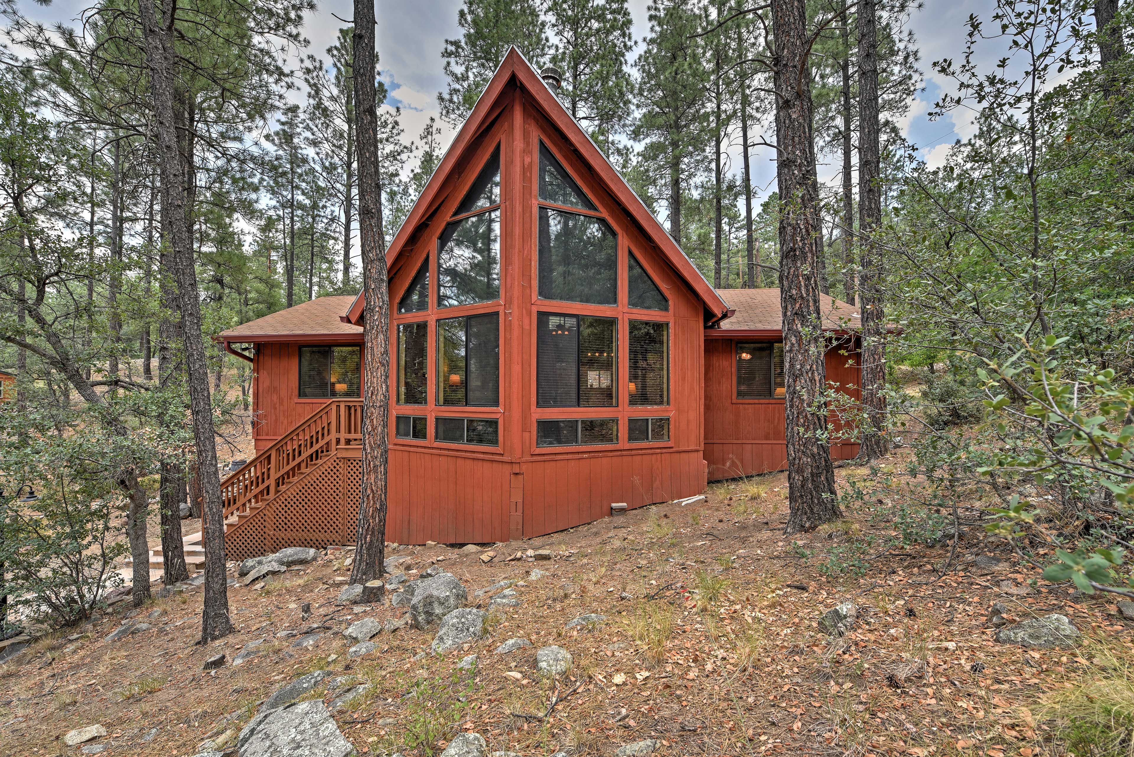 Property Image 2 - Prescott Cabin w/ Beautiful Forest Views & Deck!