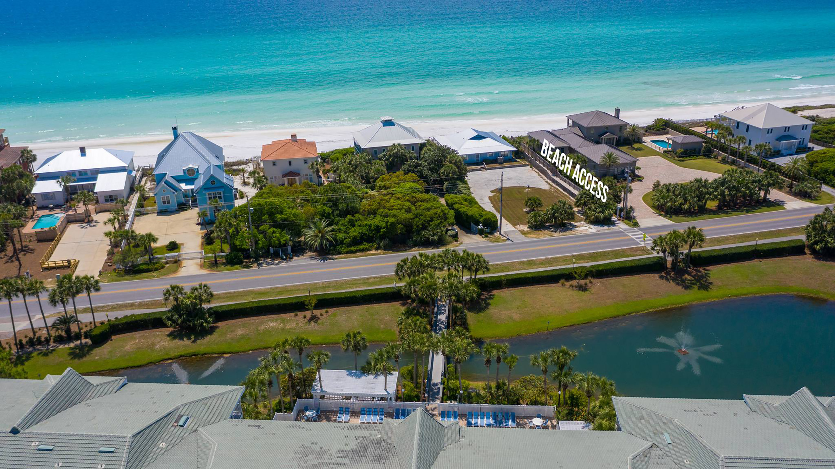 Beach access across the street