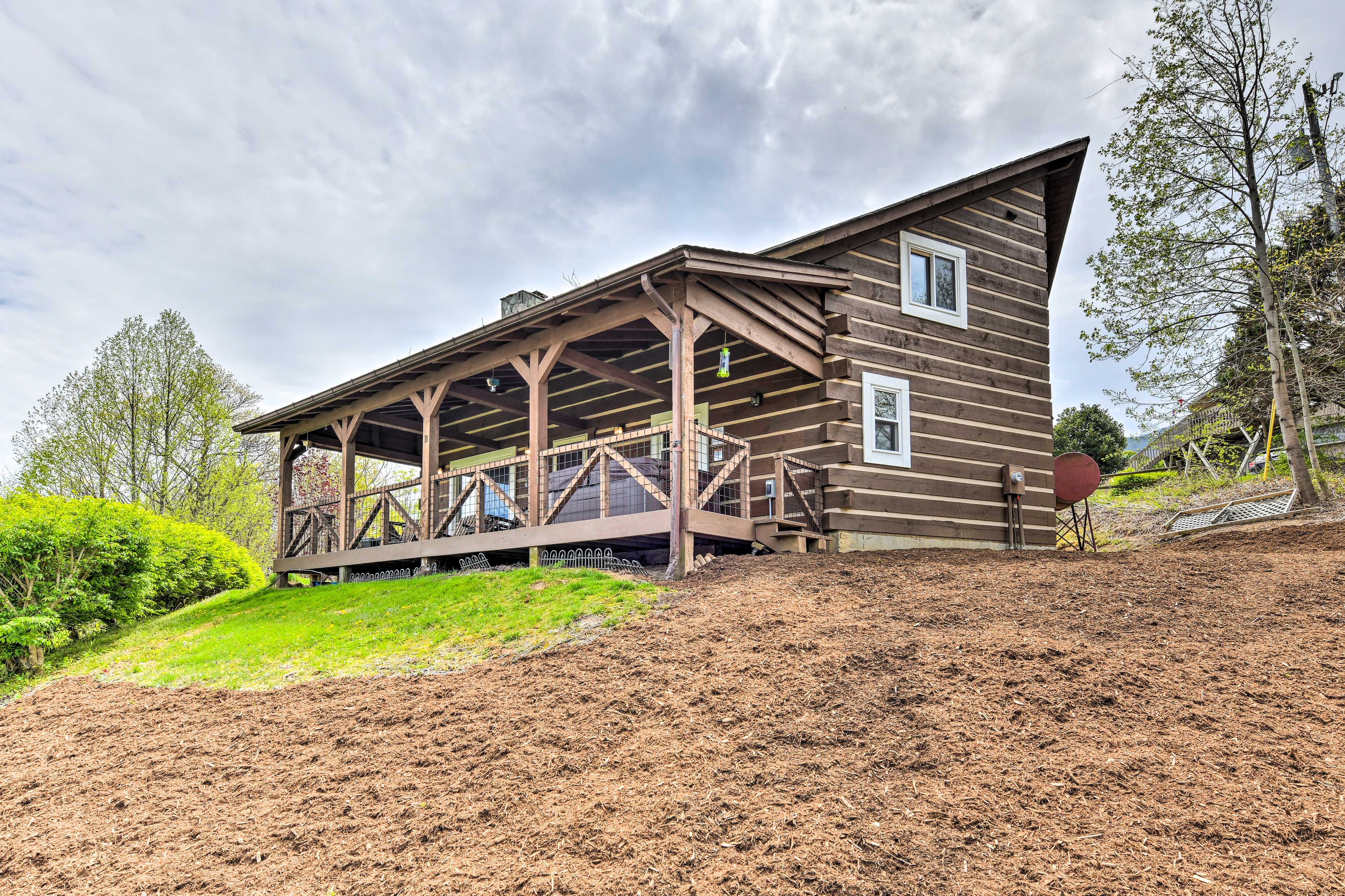 Property Image 2 - True Log Cabin w/ Game Room, Year-Round Views