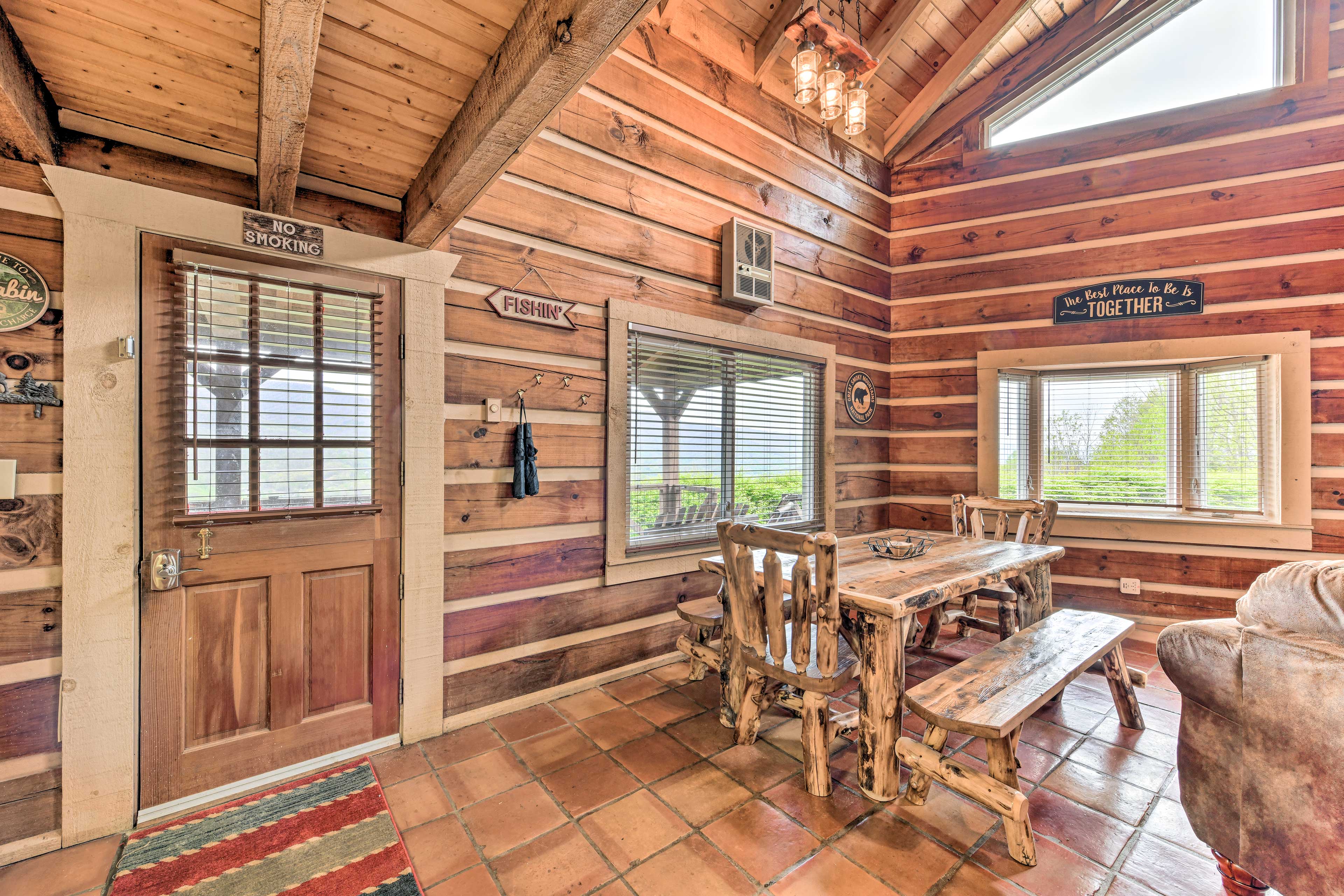 Property Image 1 - True Log Cabin w/ Game Room, Year-Round Views