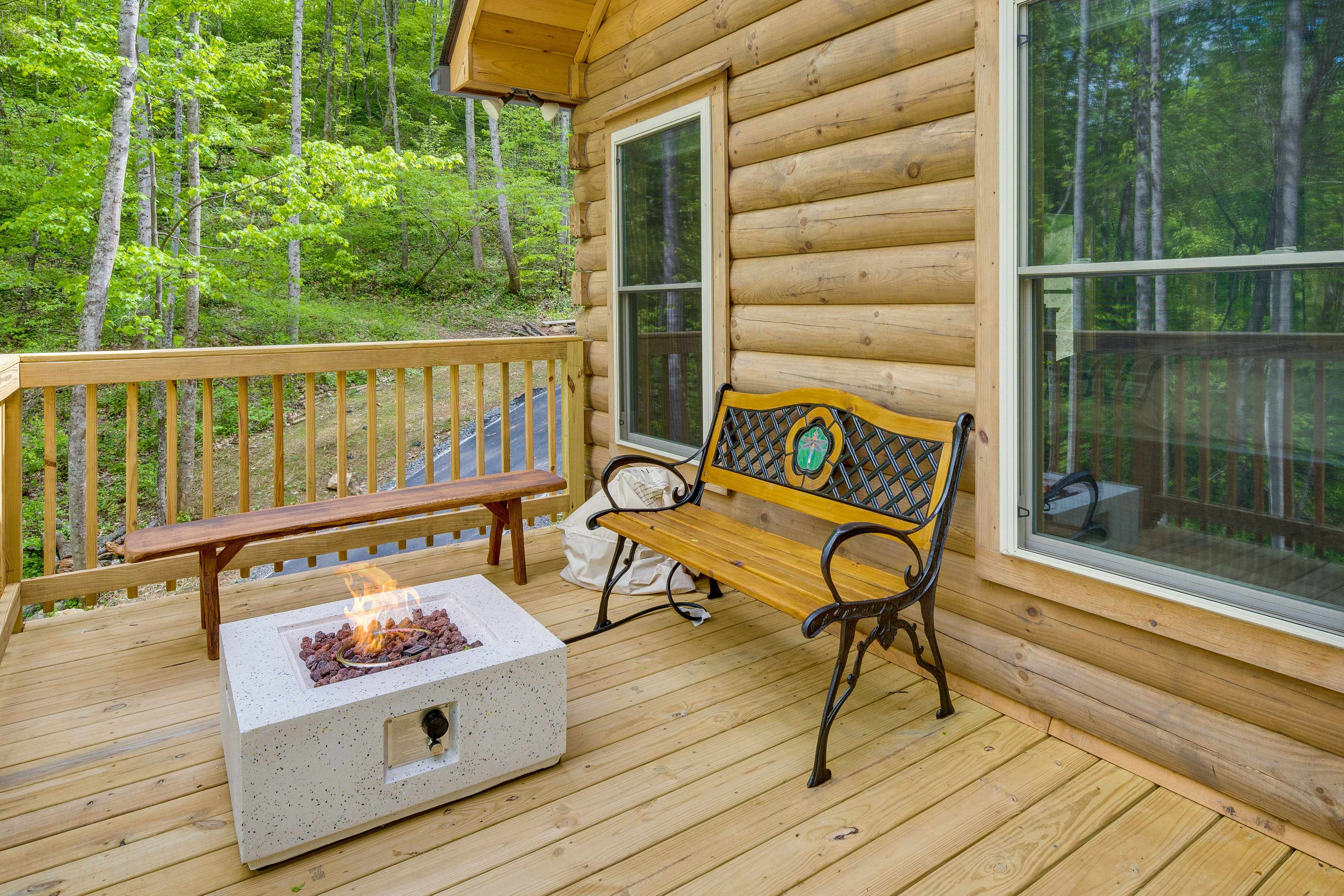 Property Image 2 - Marshall Cabin w/ Deck & Fire Pit!