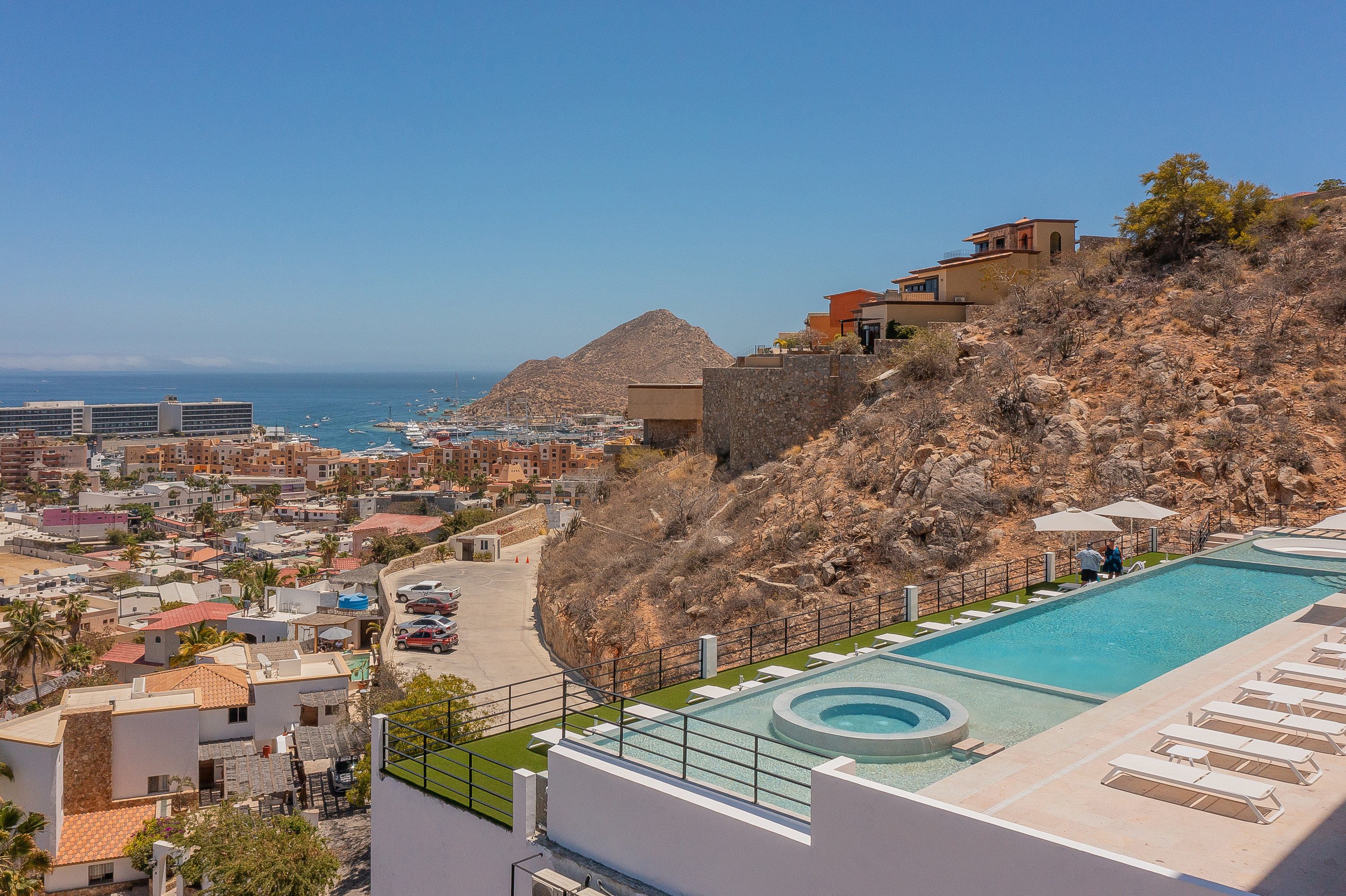 Building exterior with ocean view