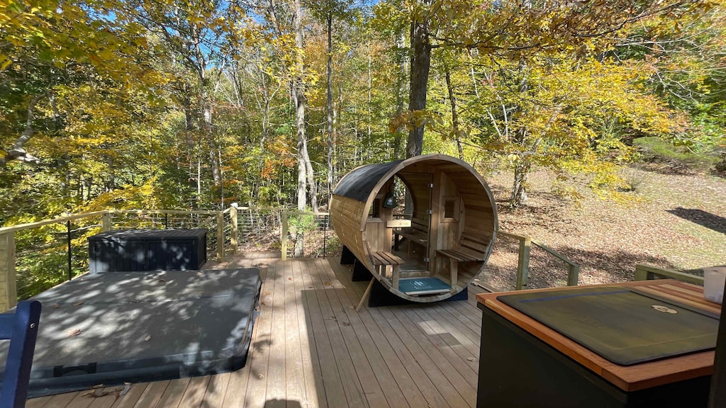 Sauna, Hot Tub + Cold Plunge!