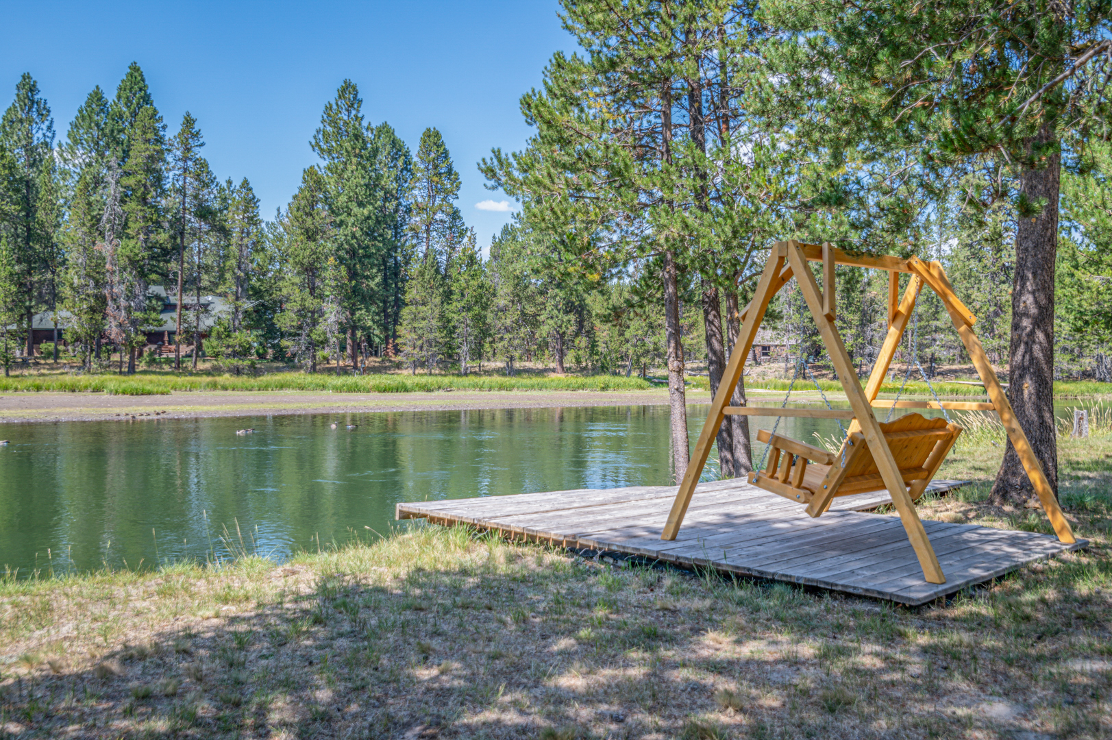 Porch Swing with Water View