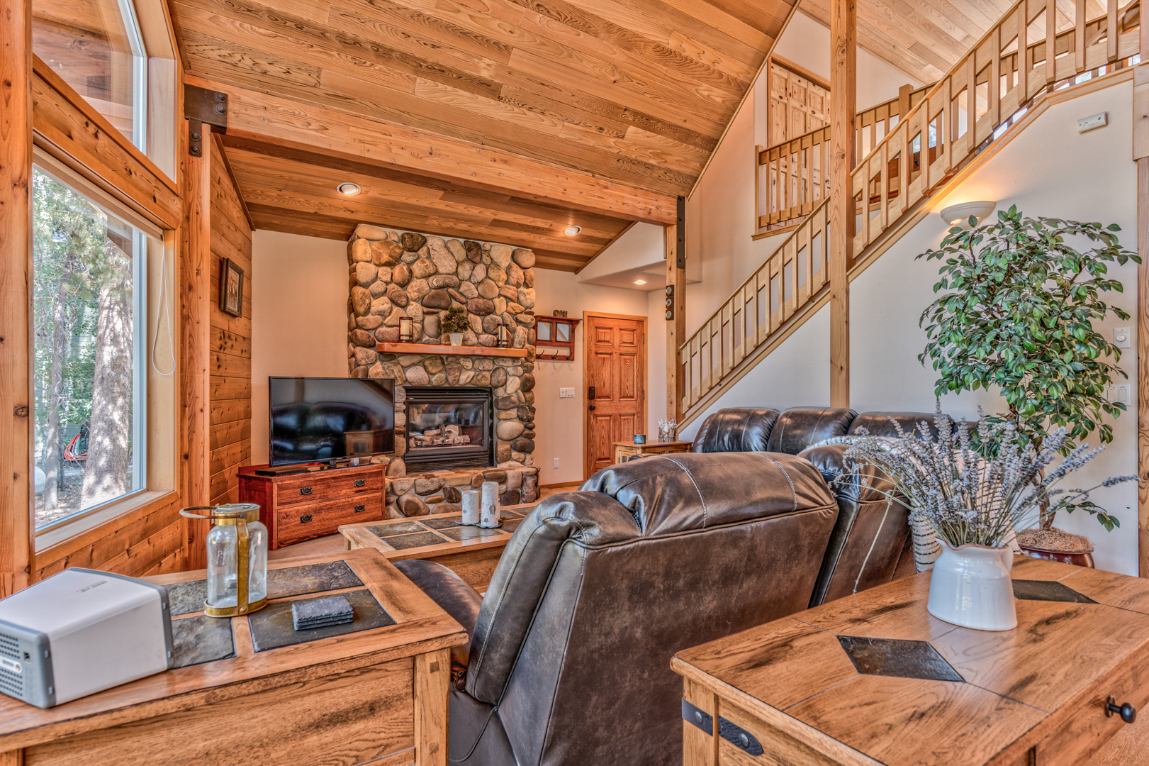 Grand Living Room with Fire Place