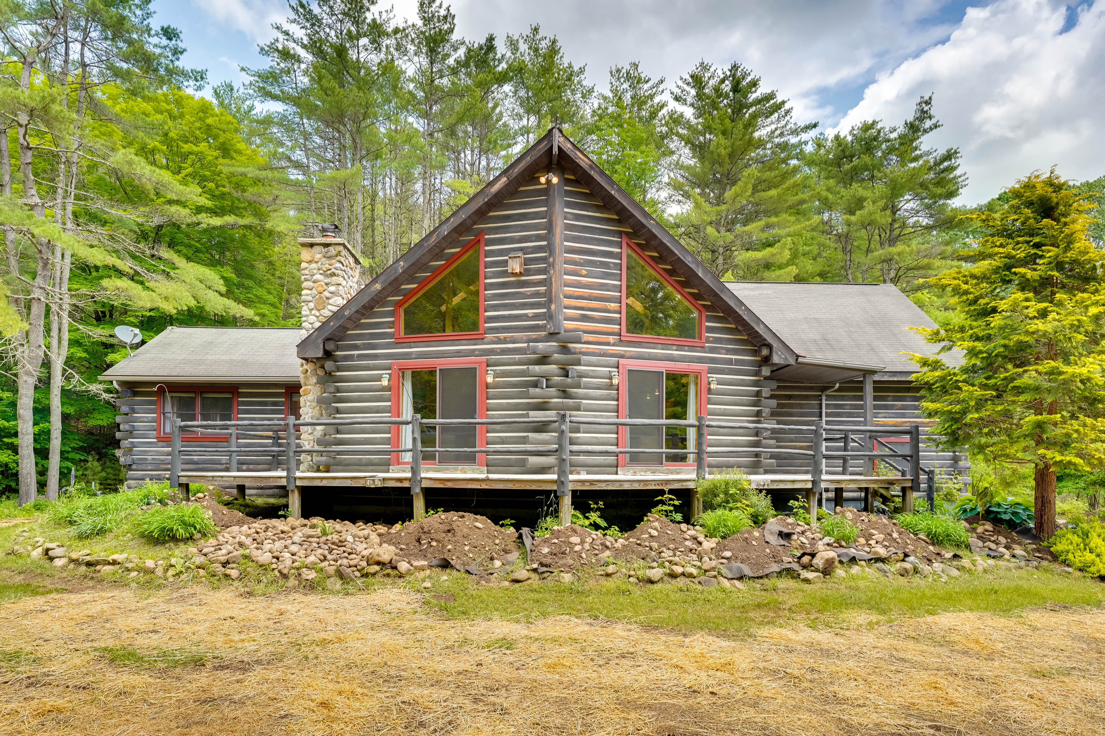 Property Image 1 - A-Frame Log Home w/ Game Room Near Lake George!