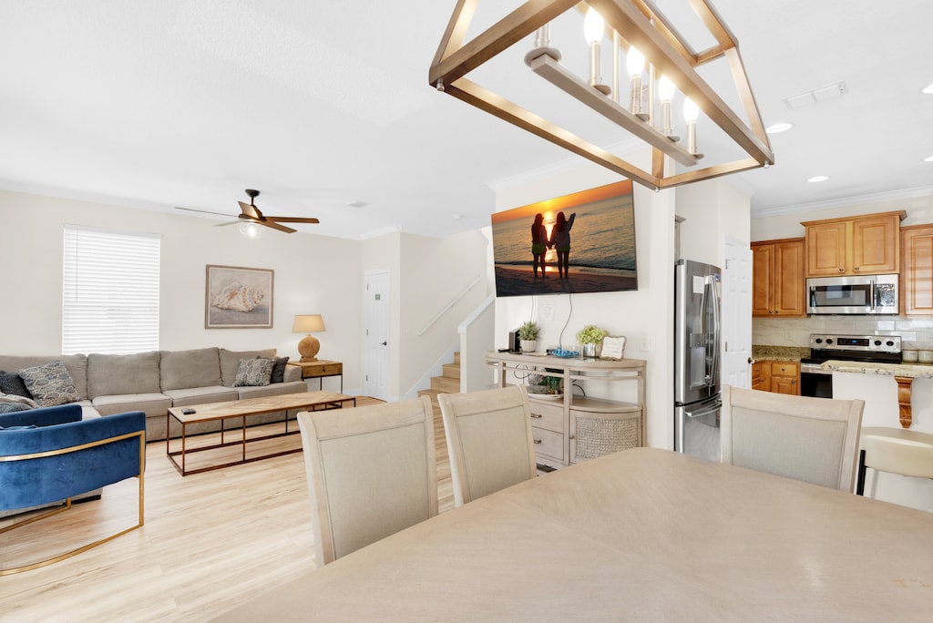 Dining to living room