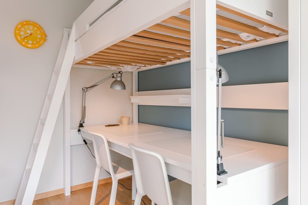 Cozy bunk bedroom perfect for families or relaxed weekend stays. Cozy bunk bedroom perfect for families or relaxed weekend stays.