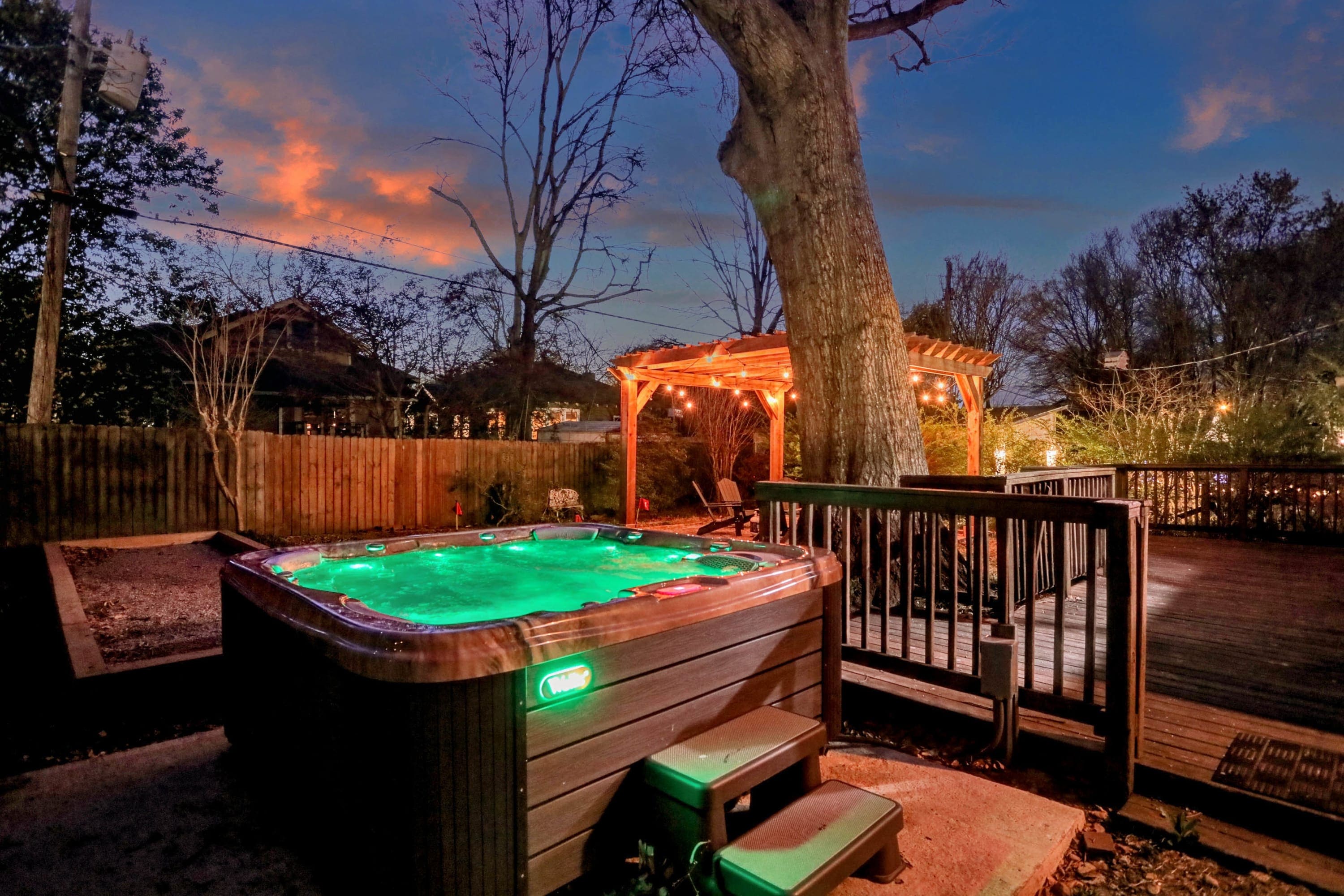 Enjoy the hot tub with family and friends!