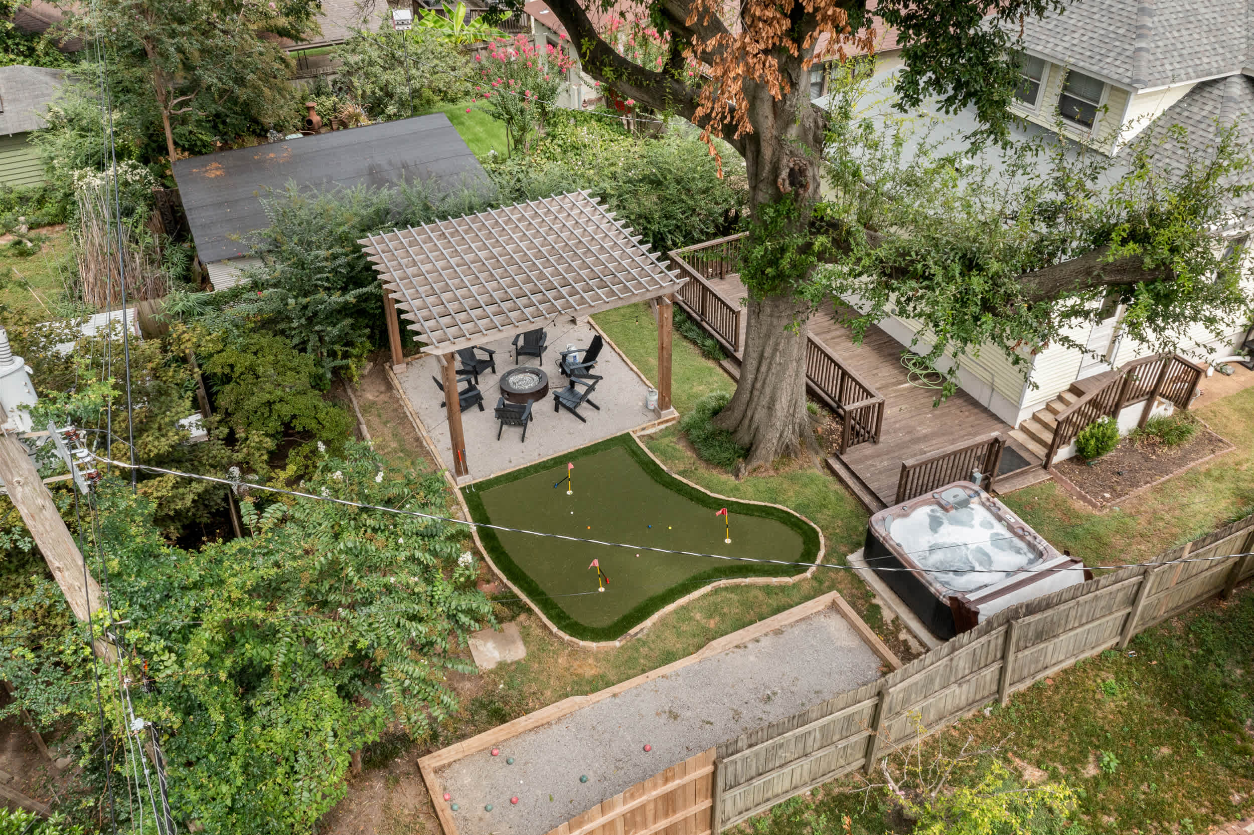 Backyard packed with fun amenities!