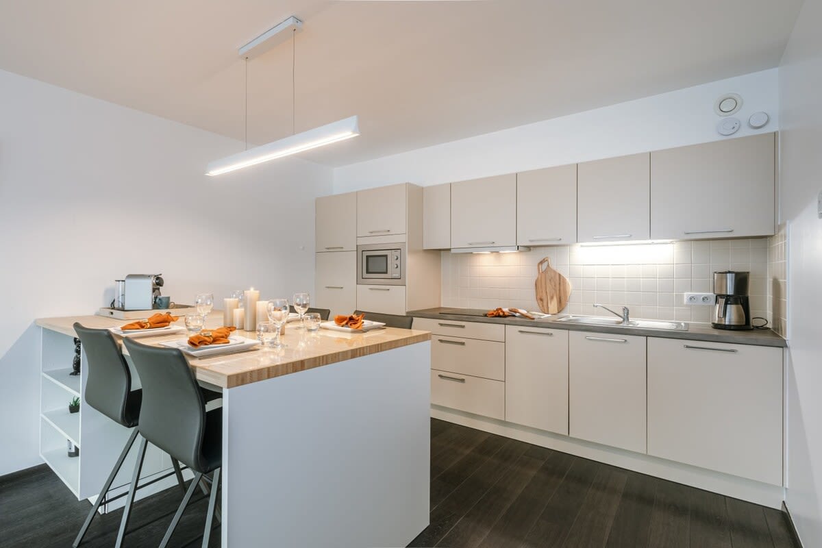 Kitchen and dining area