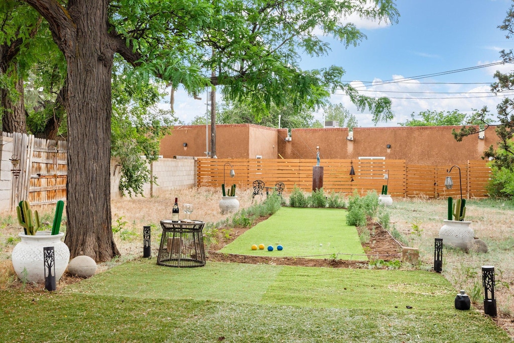 Bocce Court in the Backyard
