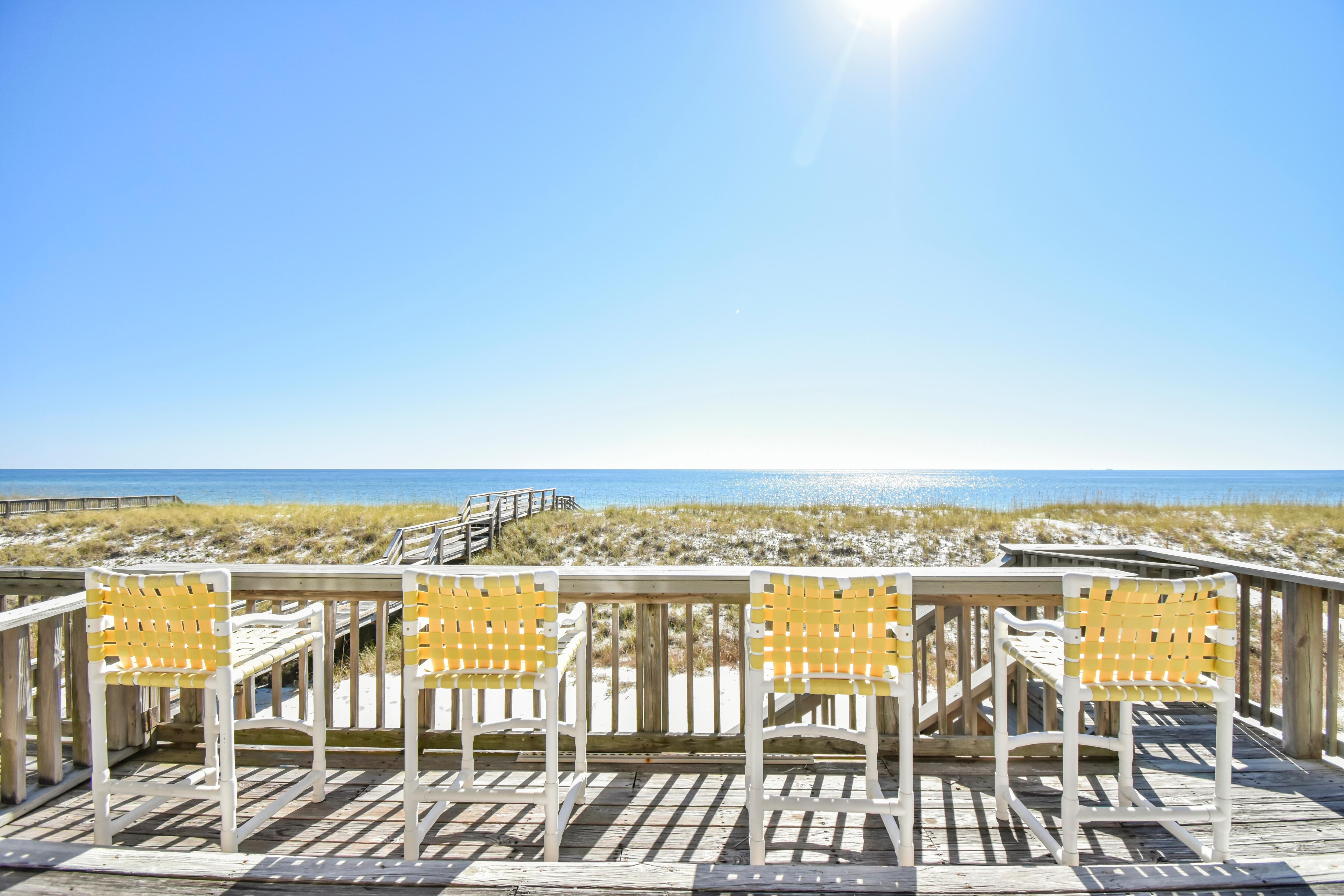 Front row beach seating!