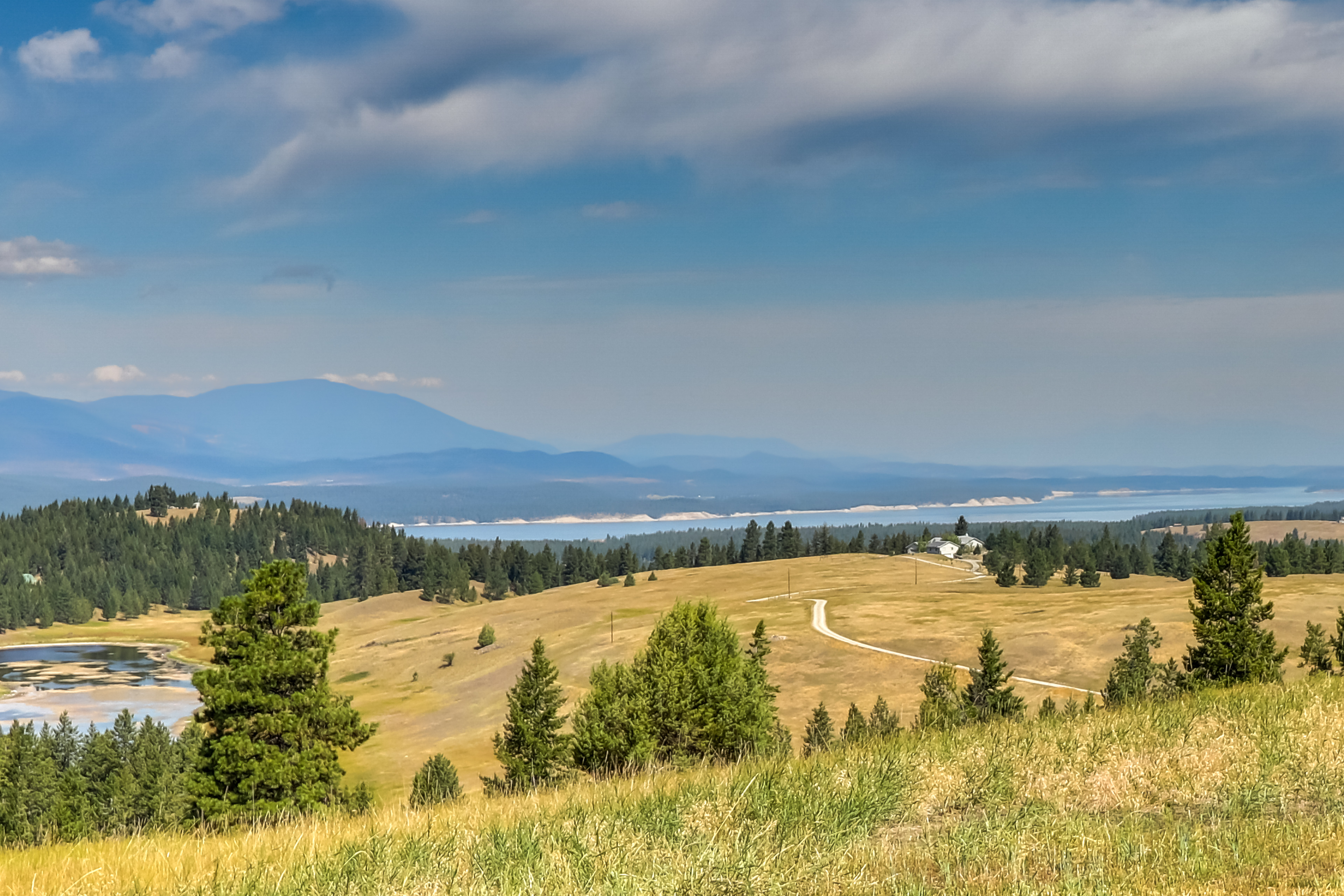 Mountain & Lake View: Rexford Estate on 28 Acres!