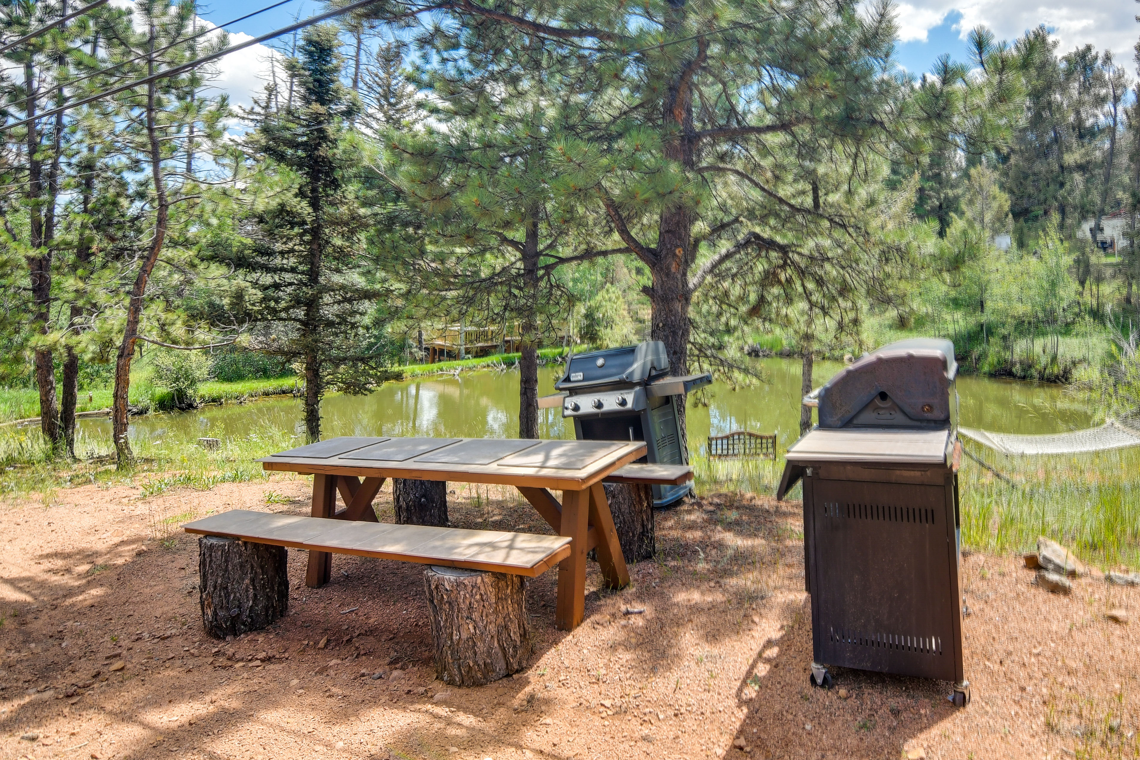 Private Hot Tub & Pond: Conifer Log Cabin