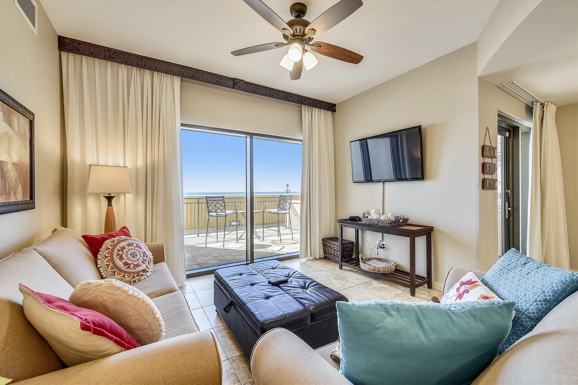 Living room + balcony view