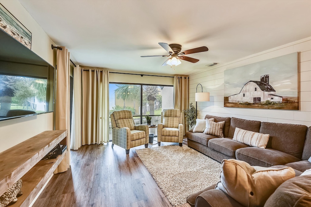 Living Room with large flat screen T.V.