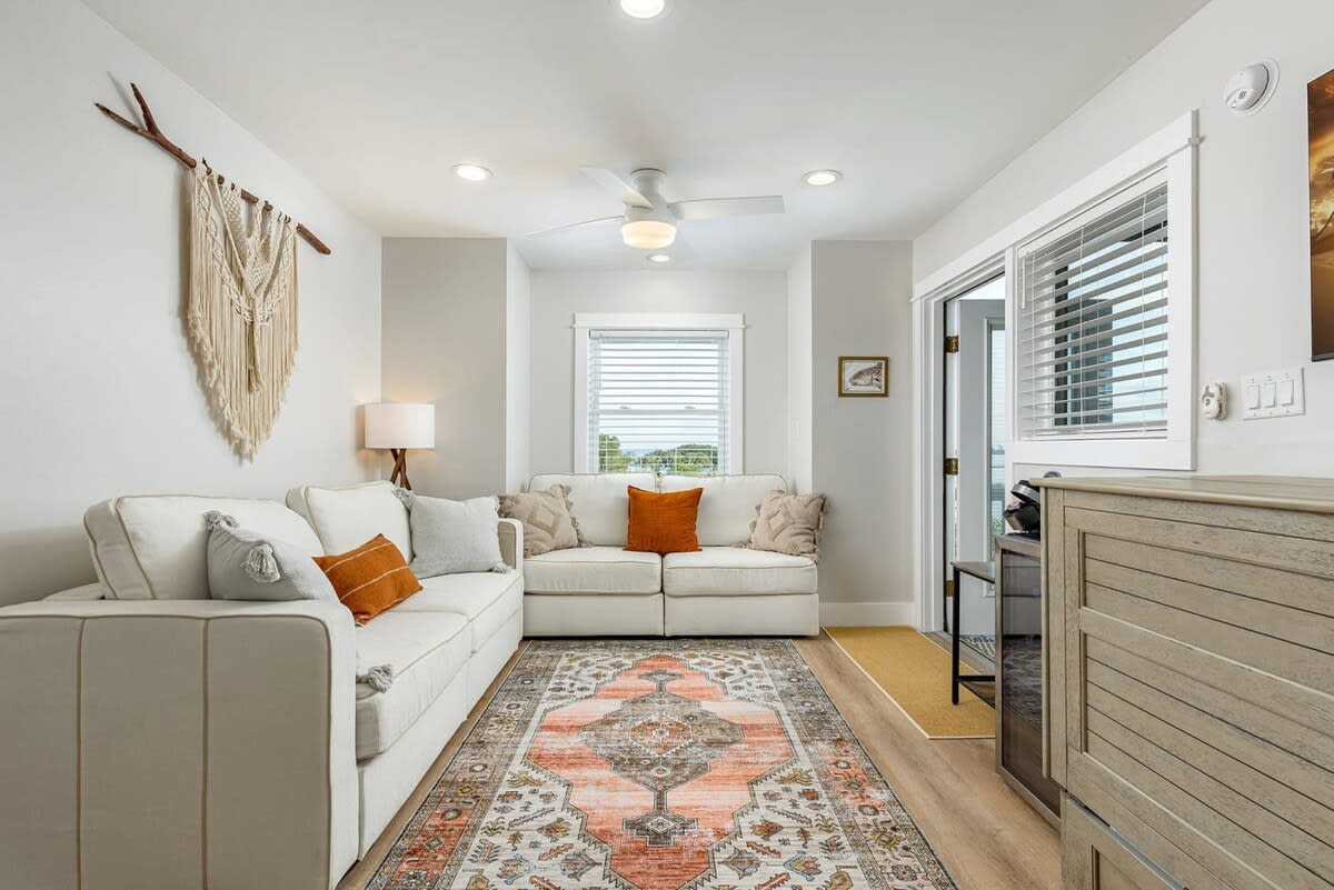 Living room with coffee and drink area