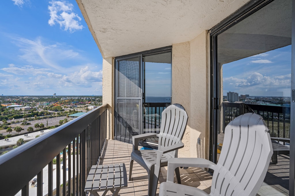 Soak up the sun on the balcony