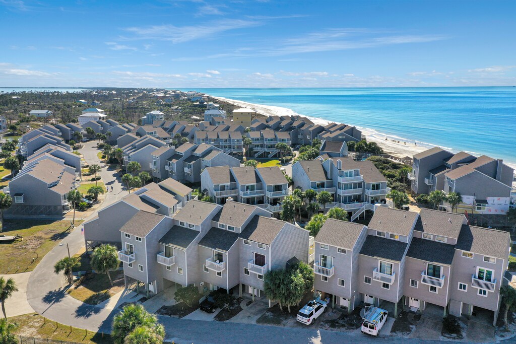 Backside of Building with Gulf in the Background