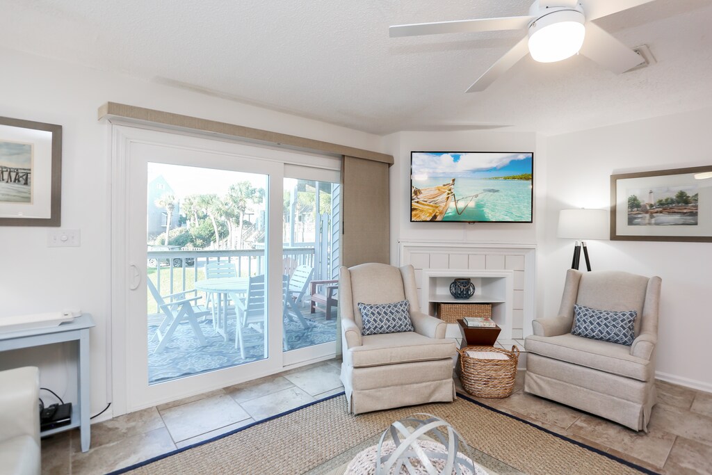 Living Room with TV & View