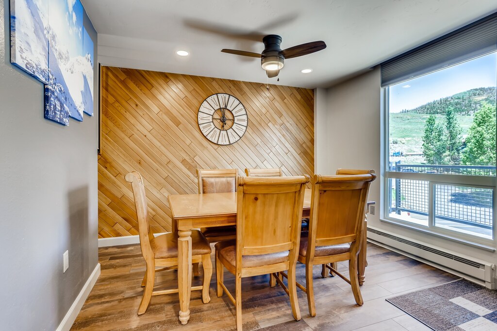 Dining Area with Large Glass Window