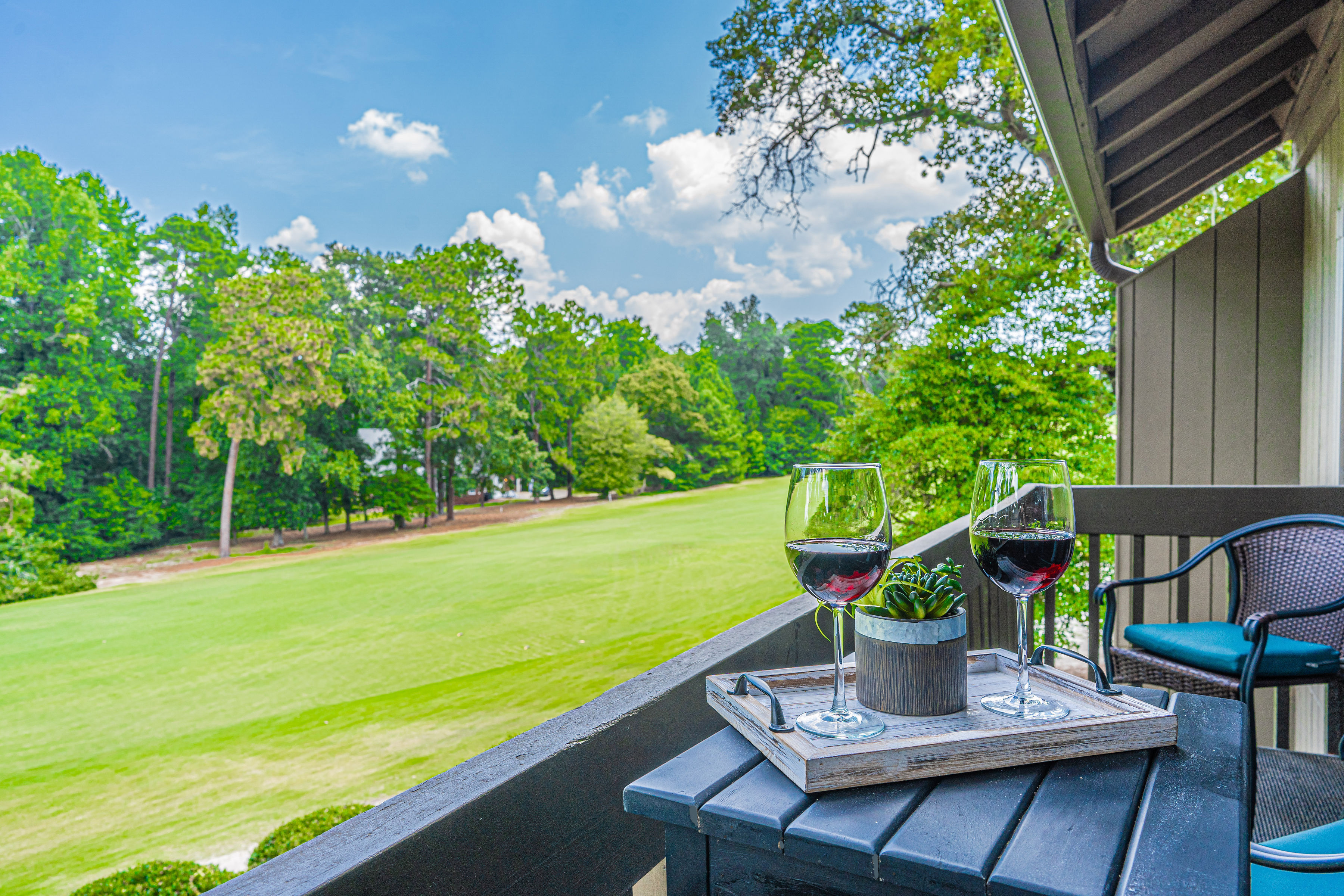 Relax and take in the golf course view while sipping on your favorite beverage!