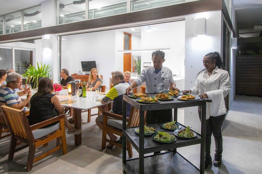 ... all served to your villa. 
We offer breakfasts, brunches and dinners. You can order a few meals or make White Villas your own all-inclusive resort.
