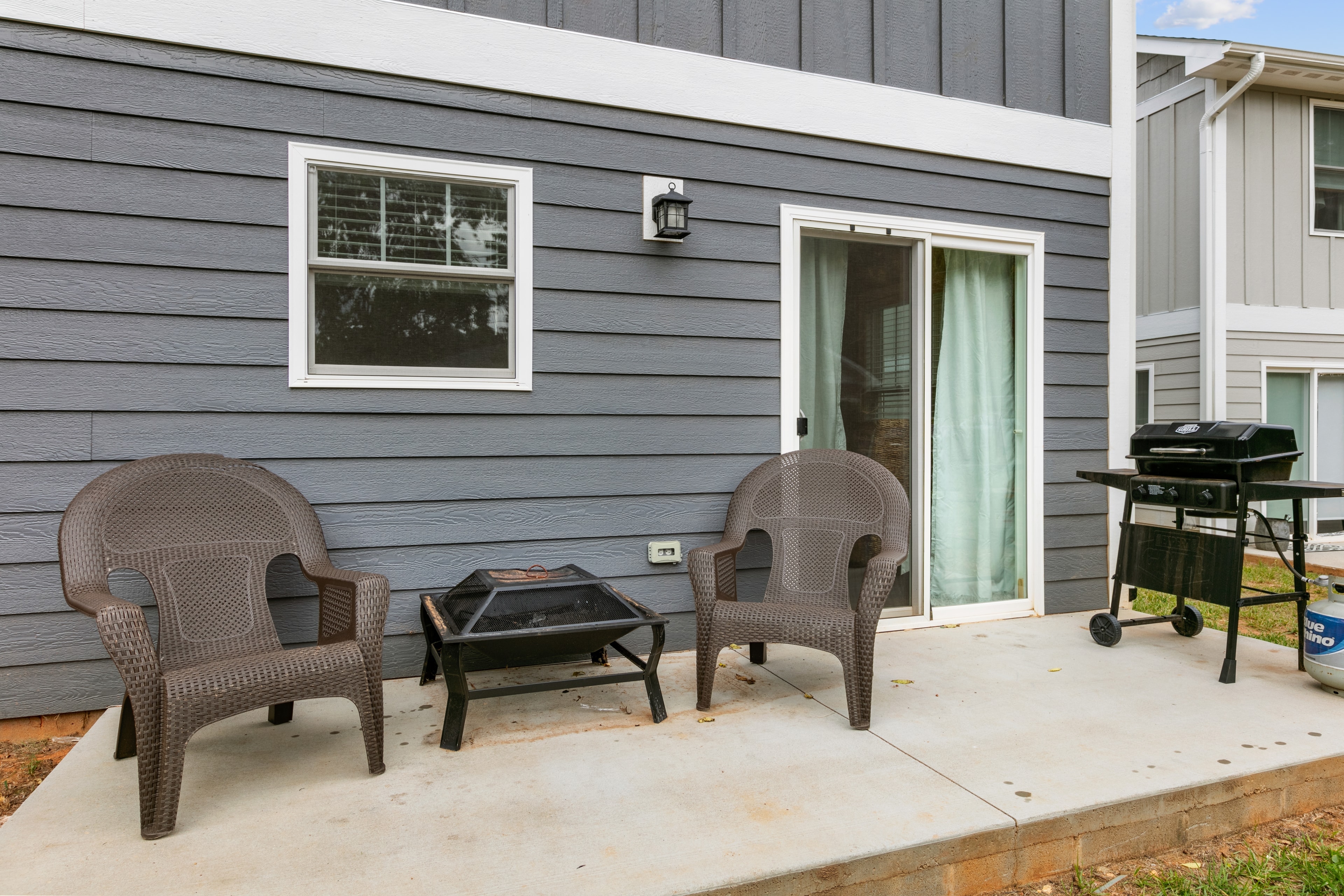 Firepit on Red Bud's patio.