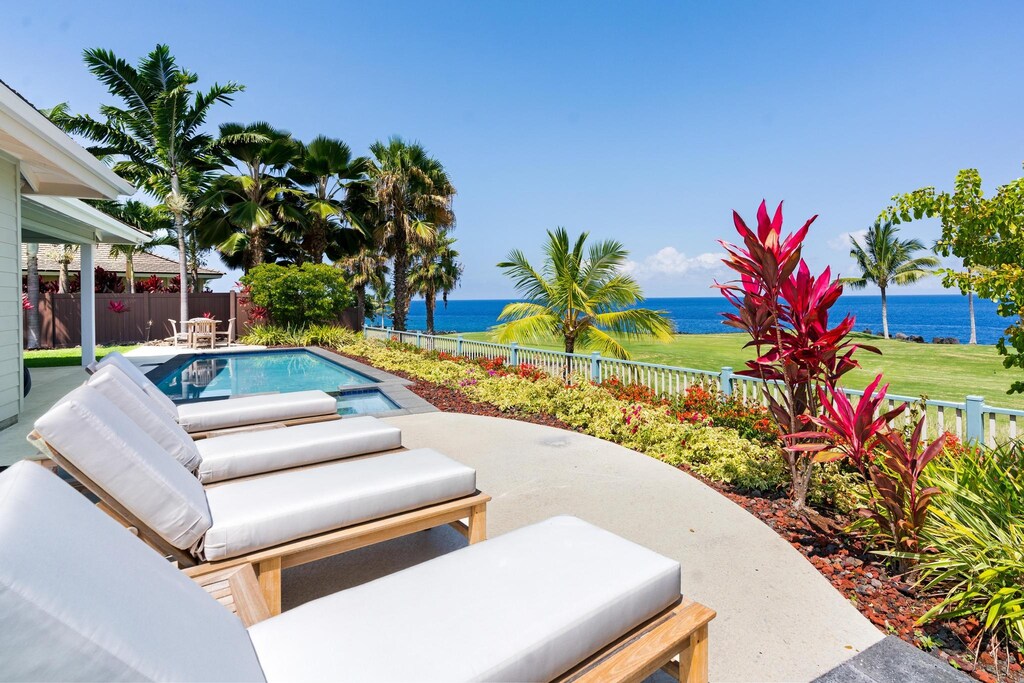 Relax on the lounge chairs and watch the sunset